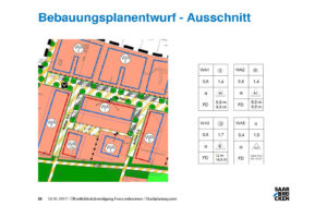 Ausschnitt Bebaungsplantentwurf Franzenbrunnen 2. BA